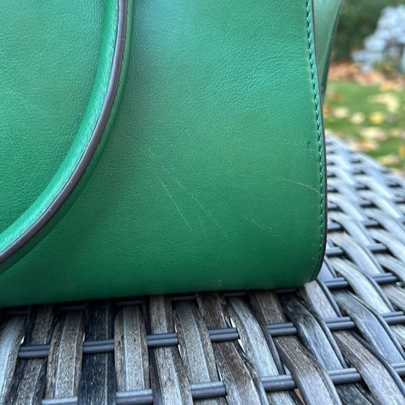 𝅺MICHAEL KORS Hamilton Emerald Green Large Leather Tote Bag - Picture 7 of 16